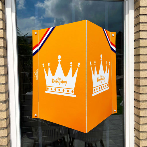 Raambord Fijne Koningsdag kroon - Oranje - Raambordje.nl