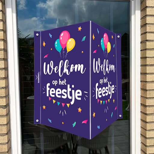 Raambord Welkom op het feestje - Raambordje.nl