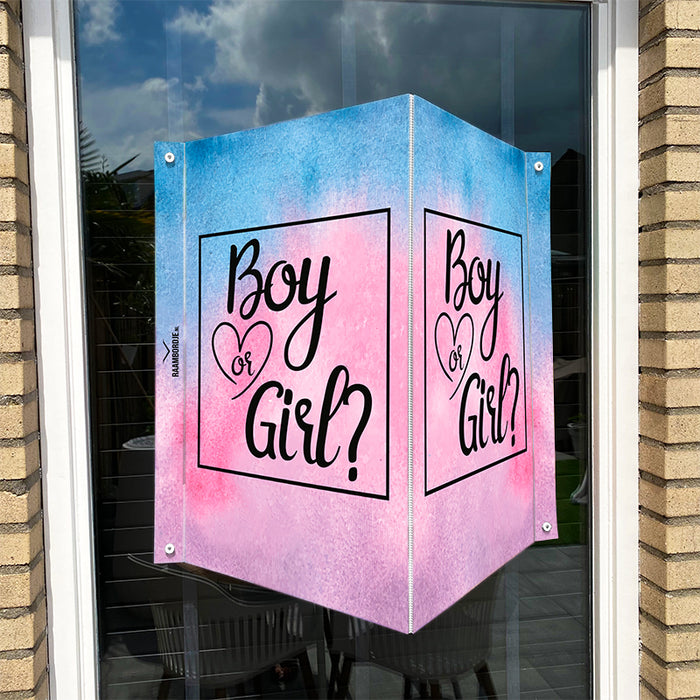 Raambord Boy or girl - Gender reveal - Raambordje.nl