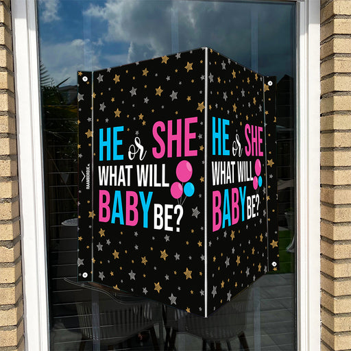Raambord He or she what will baby be - Gender reveal - Raambordje.nl
