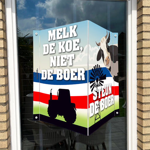 Raambord Melk de koe, niet de boer - Raambordje.nl